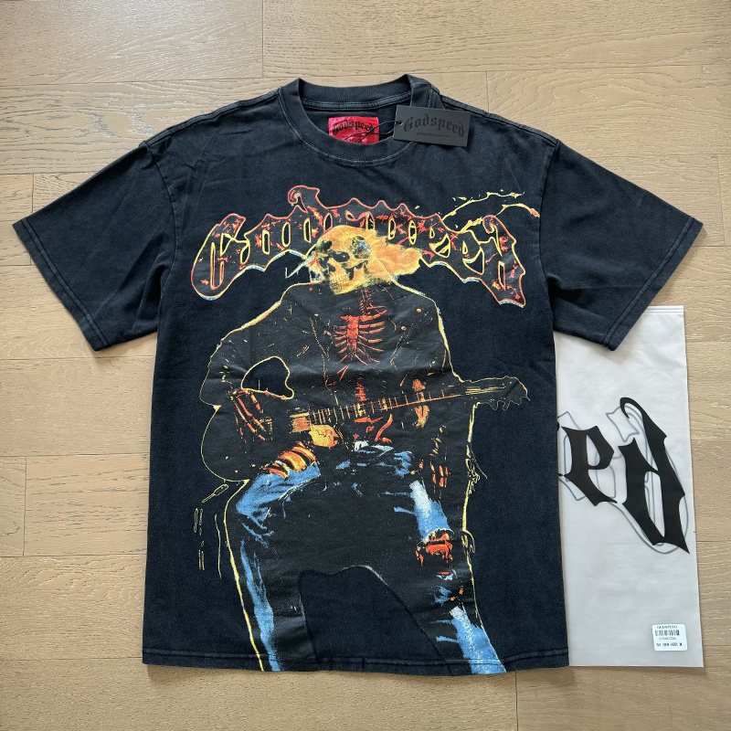 Godspeed Skeleton Guitar Graphic T-Shirt — context