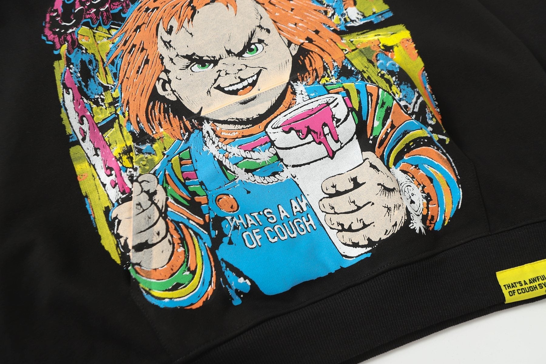THAT'S A AWFUL LOT OF COUGH SYRUP Star Graphic Hoodie — detail