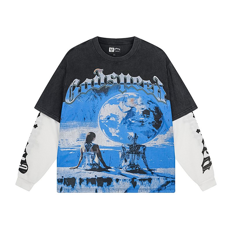 Godspeed E Pluribus Unum Layered Long-Sleeve T-Shirt — front