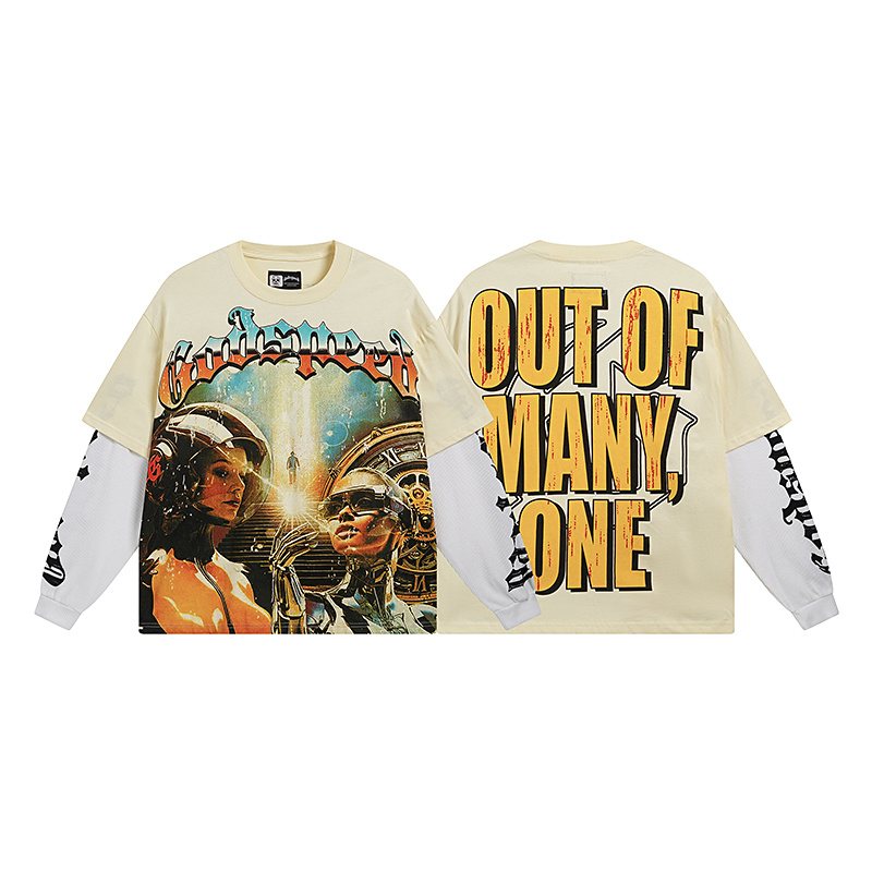 Godspeed Out of Many, One Layered-Look Long-Sleeve T-Shirt — hero
