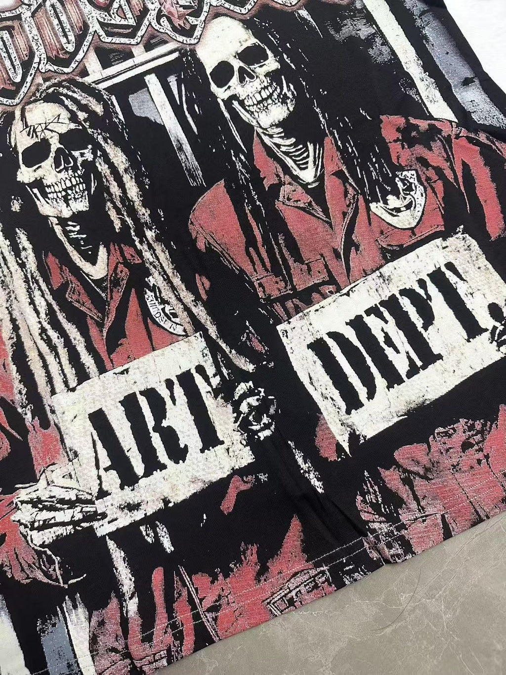 Godspeed Art Dept Skull Graphic T-Shirt — detail