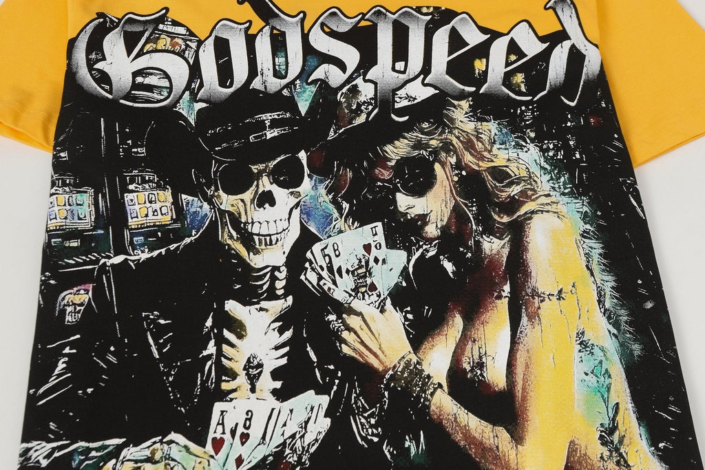 Godspeed Casino Skull Graphic T-Shirt — detail