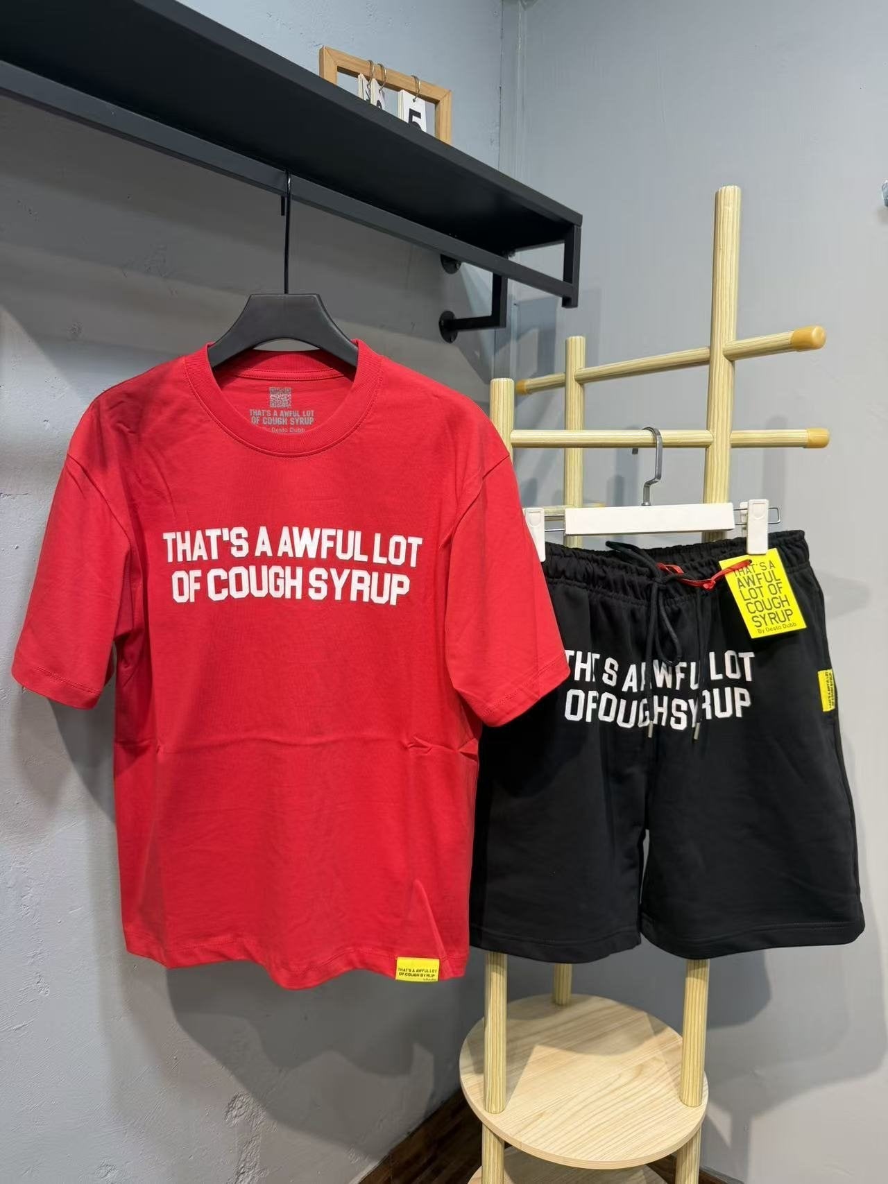 THAT'S A AWFUL LOT OF COUGH SYRUP Short-Sleeve Set — front