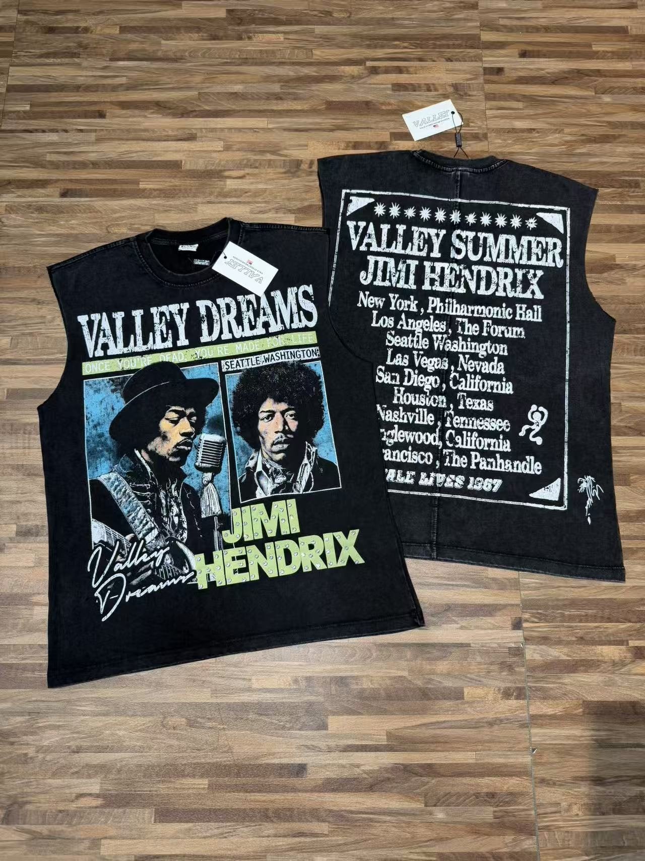 SAINT Washed Rock Graphic Sleeveless T-Shirt — front