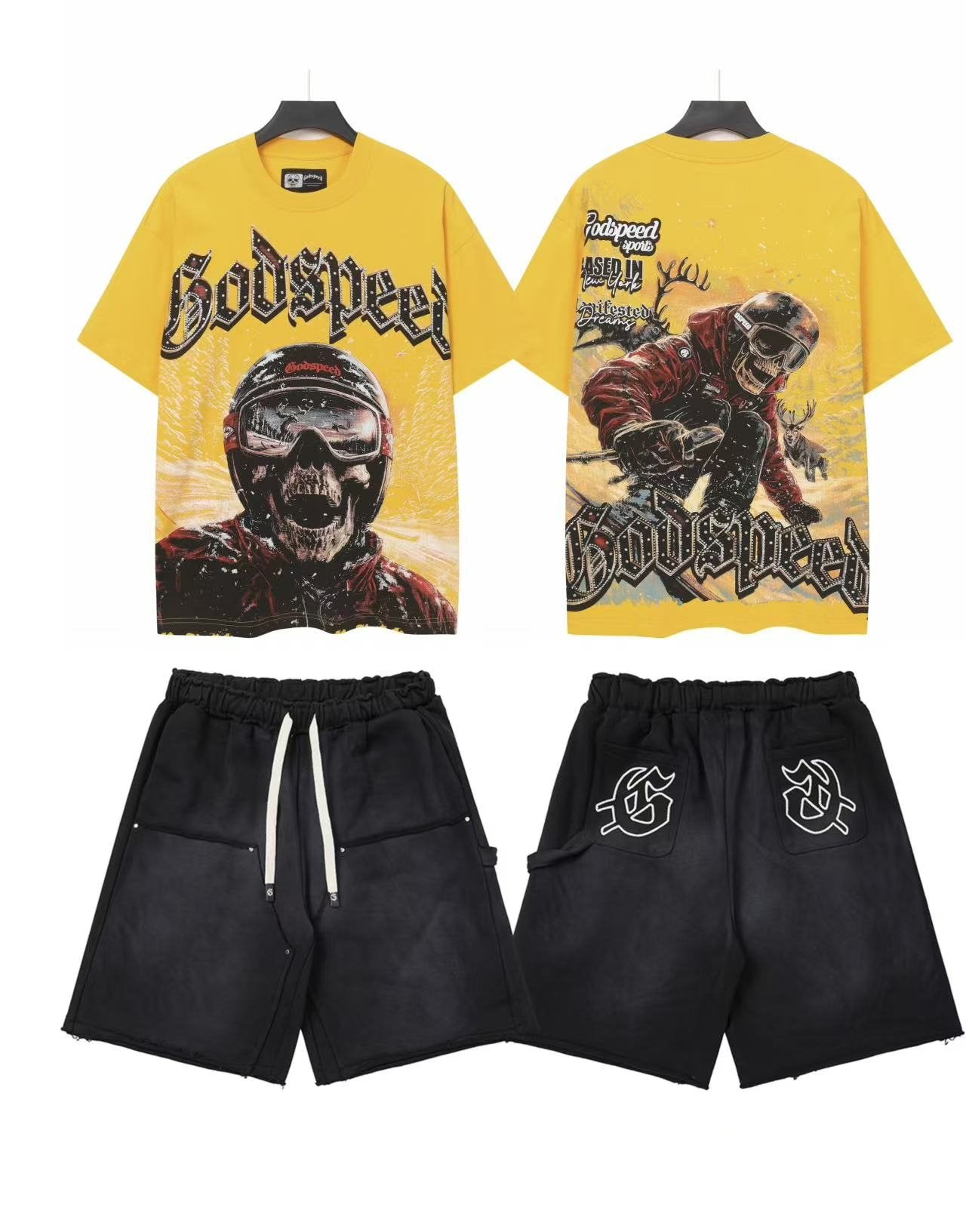 Godspeed Yellow Motorcycle Graphic Short-Sleeve Set — front