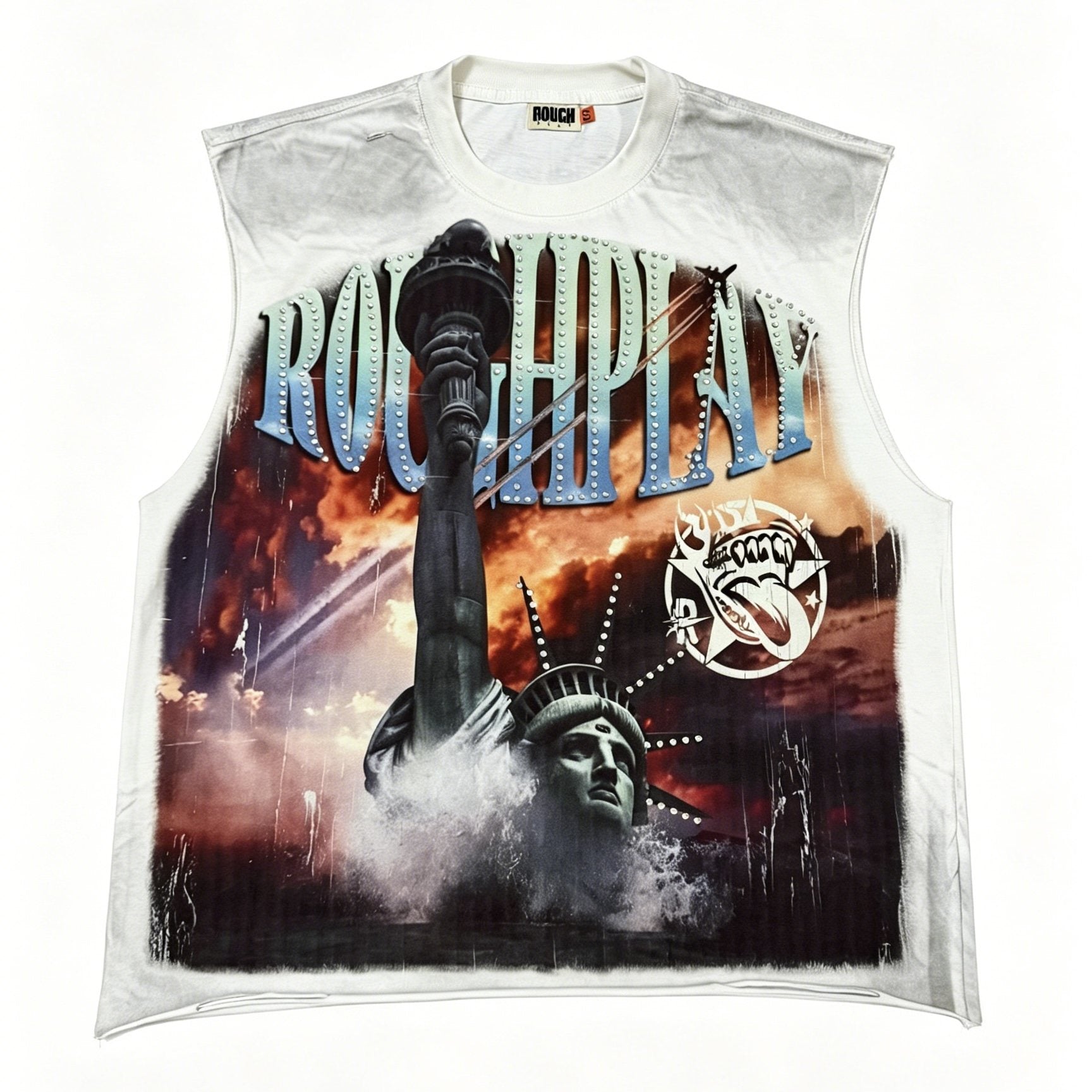 Rough Play Champion Graphic Sleeveless T-Shirt — front