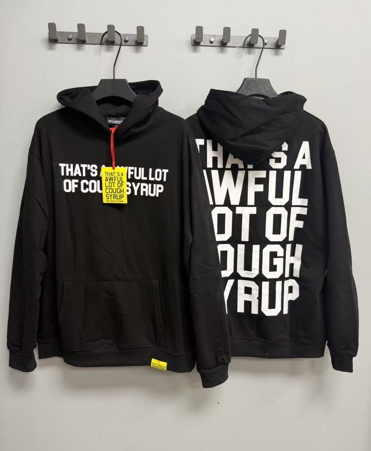 THAT'S A AWFUL LOT OF COUGH SYRUP Angel Tears Graphic Hoodie — context