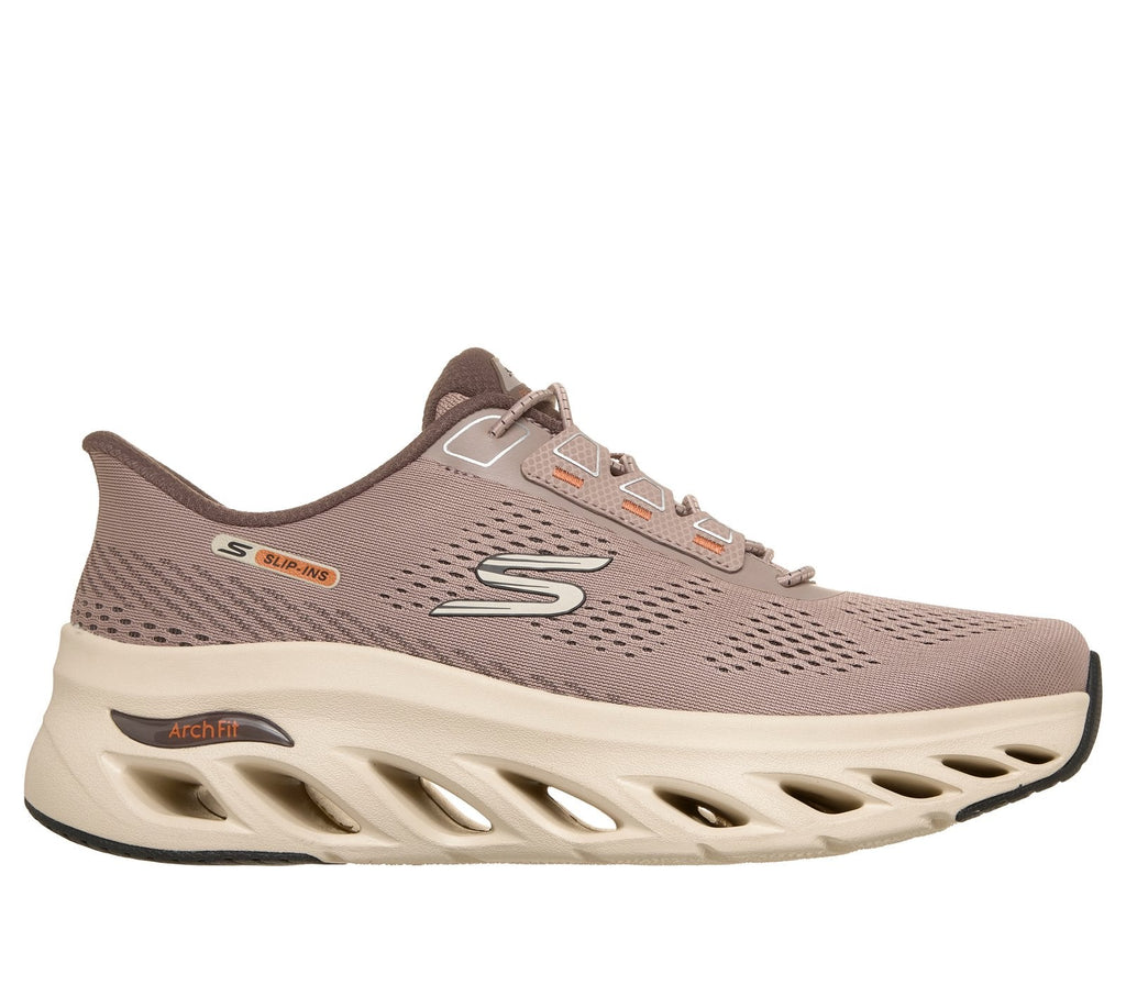 Skechers Slip-ins: Arch Fit Glide-Step - Arkon, TAUPE / ORANGE
