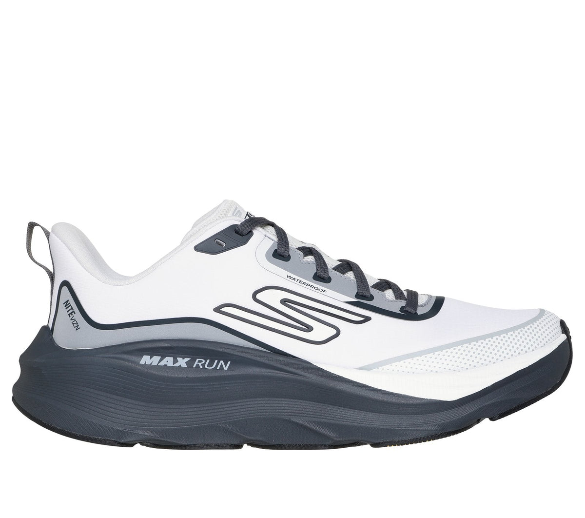 Waterproof: Max Run - Vorteza, WHITE / CHARCOAL