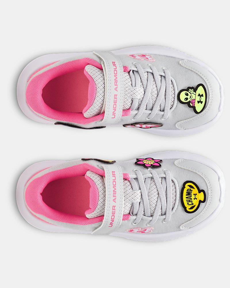 UA Surge 4 Patches Girls' Pre-School Running Shoes | Under Armour